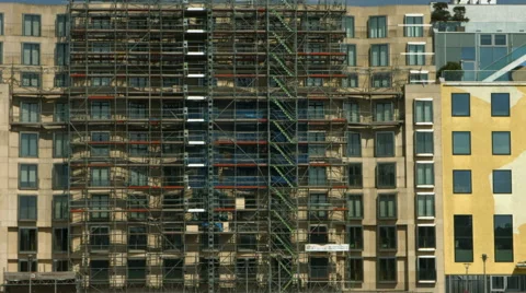 Large construction site in Berlin Stock Footage 45172610