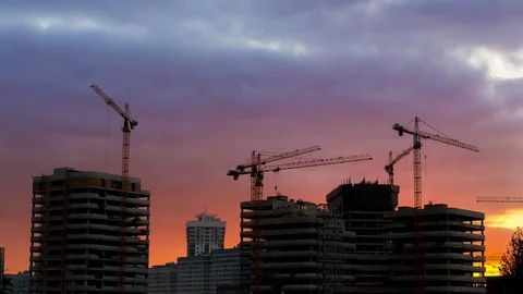 Large construction site. Stock Footage 84253985