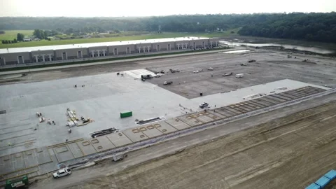 Large Construction Site Stock Footage 158896657