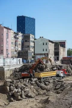 Large construction site Stock Photos