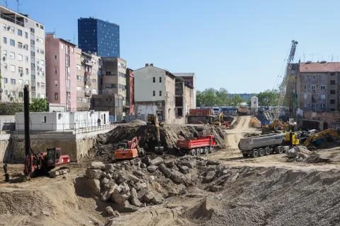 Large construction site Stock Photos