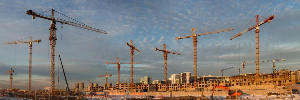 Large construction site Stock Photos