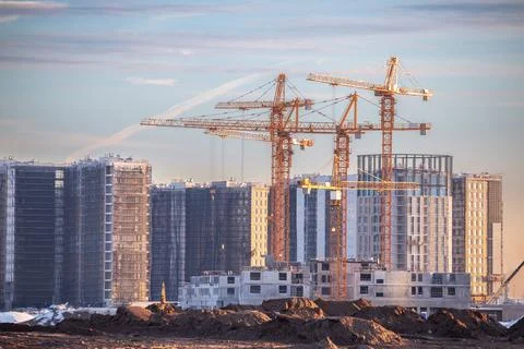 Large construction site Stock Photos