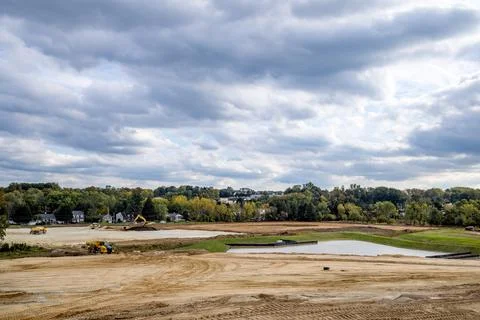 Large construction site Stock Photos