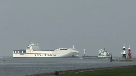 Large Container Ship Vídeo Stock 277473