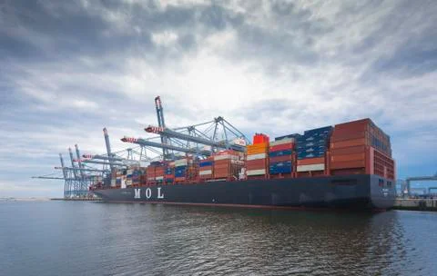 Large container ship Stock Photos