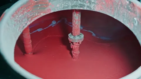 Large containers with stirred solution at the factory Stock Footage 239860286