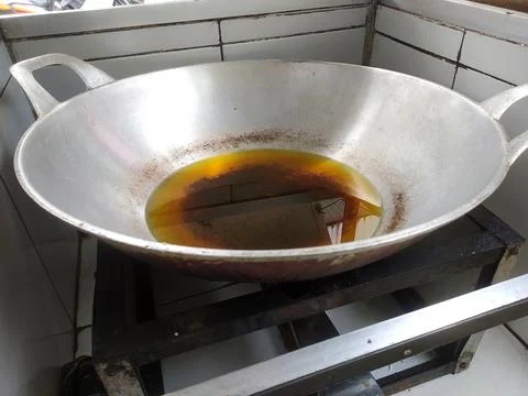 Large cooking pan Stock Photos