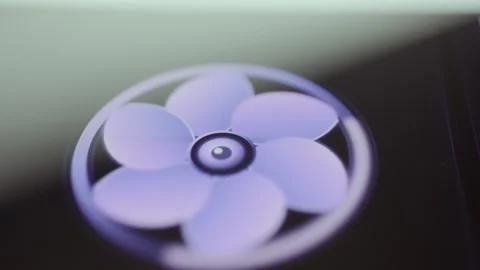 Large Cooling Fan Control Button On Smartphone Dashboard 4K Stock Footage 341357817