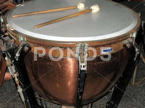 Large Copper Kettledrum Stock Photos