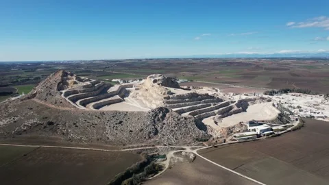 Large Copper, Lime, or Lithium Mine Stock Footage 183126746