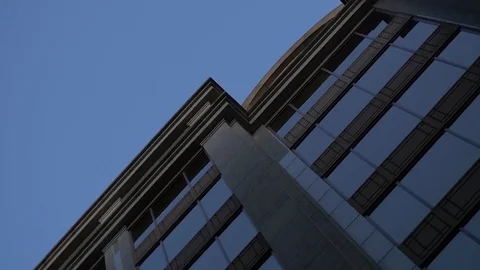 Large Corporate Building Low Angle Stock Footage 70107579