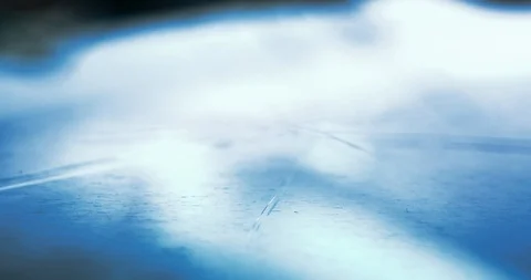 Large cracked car windscreen  in shallow depth of field Stock Footage 106238994