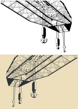 Large crane boom Illustrazione stock