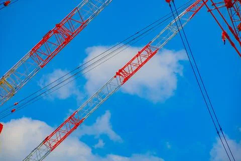 Large crane framework Stock Photos
