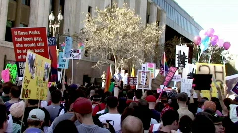 Large Crowd in HD Stock Footage 283636