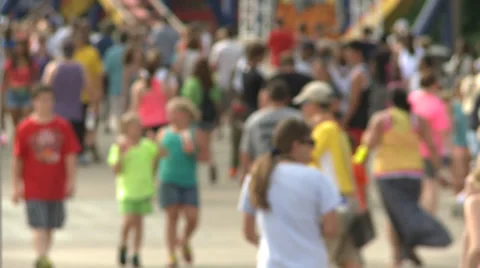 Large crowd in park Stock Footage 39861216