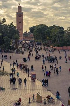 A large crowd of people, Marrakech Stock Photos