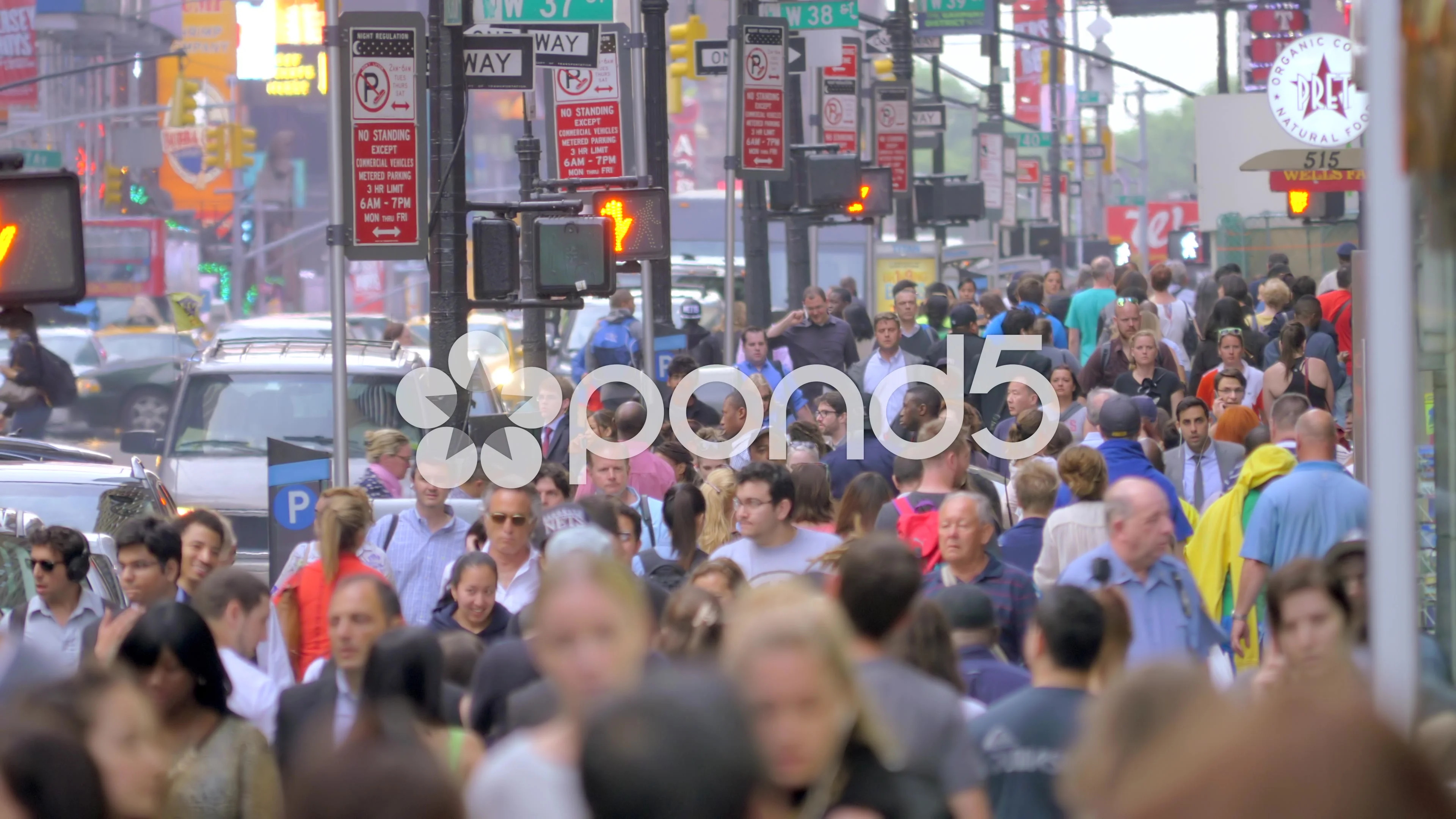 Large crowd people walking crowded stree | Stock Video