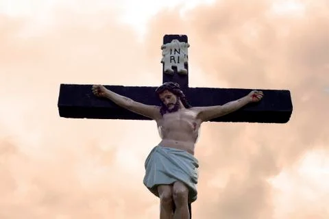 Large crucifix in an irish graveyard Stock-Fotos