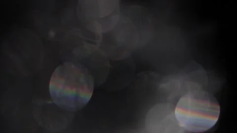 Large crystal bokeh light leak, seven colors, sparkling in the dark Stock Footage 318777780