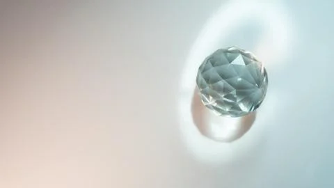 Large crystal on a white background with light refraction abstraction. A lot  Foto stock