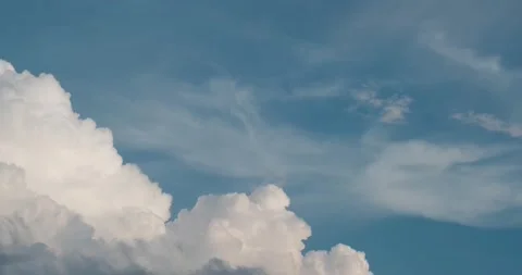 Large cumulus white clouds Stock Footage 156980284
