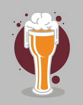 Large cup of beer Stock Illustration
