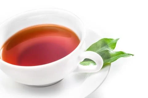 Large cup of refreshing hot black tea Stock Photos