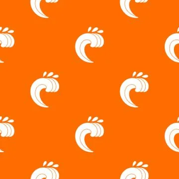 Large curling wave pattern seamless Stock Illustration