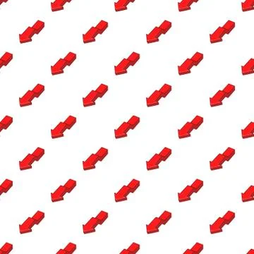 Large curve arrow down pattern, cartoon style Illustrazione stock