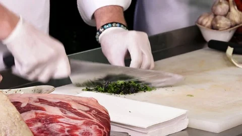 Large cut, silk greens, parsley 動画素材 82274372