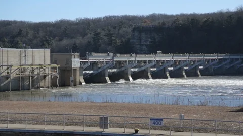 Large Dam in the Midwest 動画素材 86134834