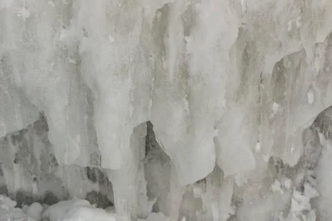 Large dangling icicles Stock Photos