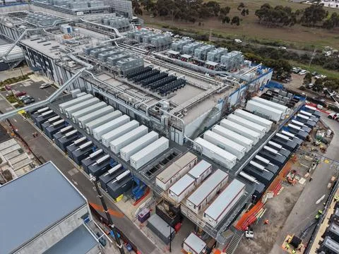 Large Data Centre Under Construction Stock Photos