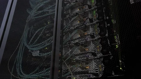 Large data processing server. Providers communication center Stock Footage 144047089