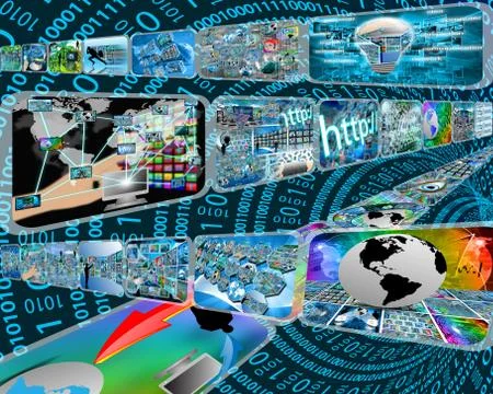 Large data stream 스톡 일러스트