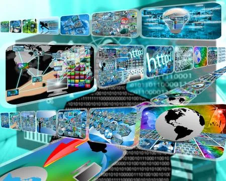 Large data stream Illustrazione stock