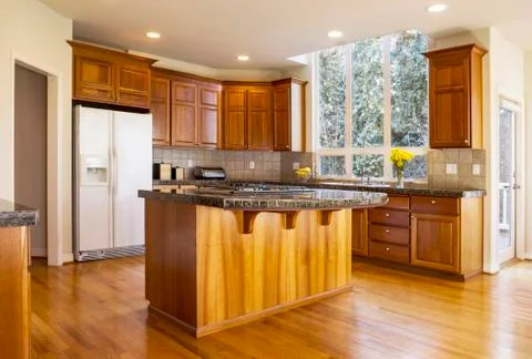 Large daylight kitchen Stock Photos