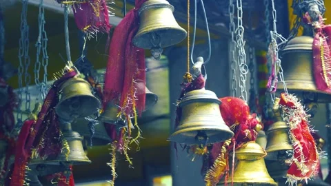 Large Decorative Ghanta (Temple Bell) Stock Footage 316891348