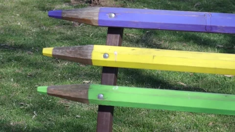 Large Decorative Pencils Stock Footage 236240437