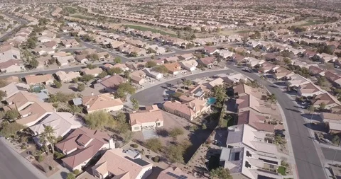 Large Desert Community Stock Footage 121981100