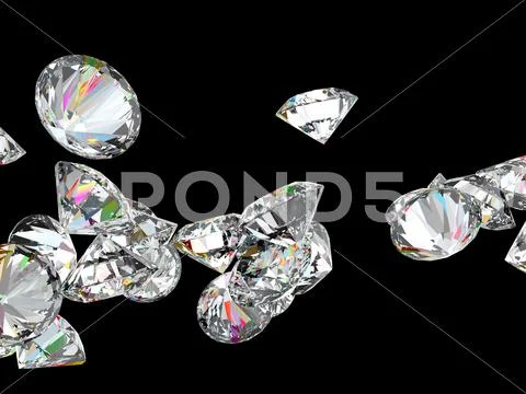Large diamonds or gemstones isolated Stock Illustration