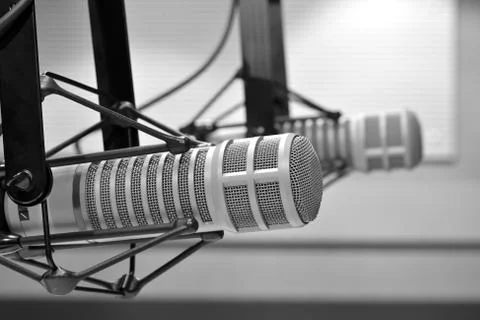 Large diaphragm microphone Stock Photos