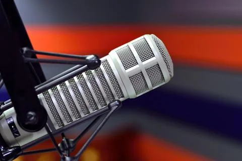 Large diaphragm microphone Stock Photos