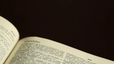 Large Dictionary Defines Wealth Stock Footage 79425275