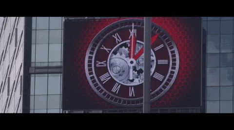 Large digital clock NYC Vidéo 57089412