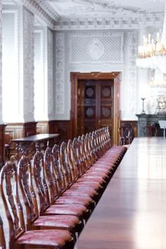 Large dining room Stock Photos