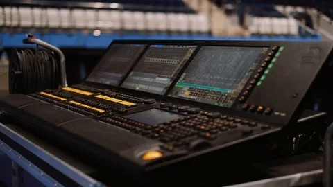 Large Director's console for events Video stock 126548082