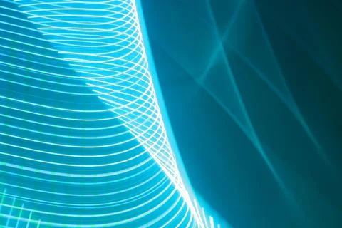 Large display featuring a pattern of blue lights radiating outward along distinc Fotos de archivo